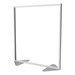 Floor Partition w/ Aluminum Frame - Full Clear Acrylic Panel Infill (54" H)