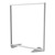Floor Partition w/ Aluminum Frame - Full Clear Acrylic Panel Infill (54" H)
