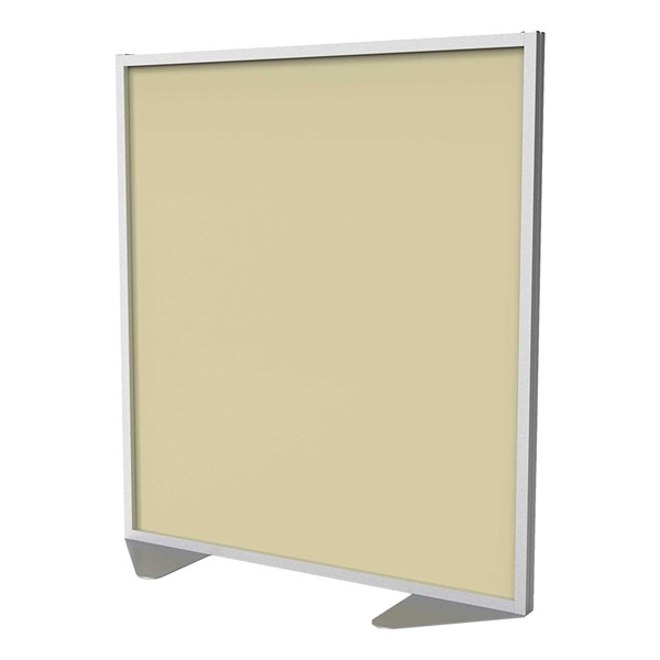 Floor Partition w/ Aluminum Frame - Full Carmel Vinyl Panel Infill (54" H)