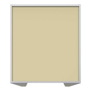 Floor Partition w/ Aluminum Frame - Full Carmel Vinyl Panel Infill 54" H