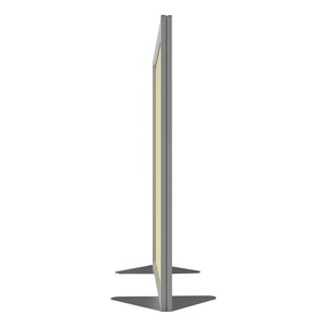 Floor Partition w/ Aluminum Frame - Full Carmel Vinyl Panel Infill 54" H