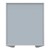 Floor Partition w/ Aluminum Frame - Full Silver Vinyl Panel Infill (54" H)