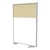 Floor Partition w/ Aluminum Frame - Two Split Panel - Porcelain/Carmel Vinyl (72" H)