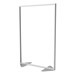 Floor Partition w/ Aluminum Frame - Full Clear Acrylic Panel Infill (72" H)