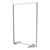 Floor Partition w/ Aluminum Frame - Full Clear Acrylic Panel Infill (72" H)