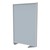 Floor Partition w/ Aluminum Frame - Full Silver Vinyl Panel Infill (72" H)