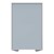 Floor Partition w/ Aluminum Frame - Full Silver Vinyl Panel Infill (72" H)
