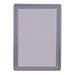 Ovation Radius Enclosed Fabric Tack Board - One Hinged Door w/ Acrylic Panel & Gray Frame