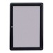 Ovation Radius Fabric Tack Board - One Hinged Door w/ Acrylic Panel & Black