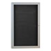 Indoor Enclosed Letter Board w/ One Door & Satin Aluminum Frame