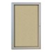Enclosed Bulletin Board w/ One Door & Satin Aluminum Frame
