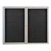 Indoor Enclosed Letter Board w/ Two Doors & Satin Aluminum Frame