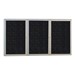 Enclosed Rubber-Tak Tackboard w/ Three Doors & Satin Aluminum Frame
