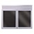 Letter Board w/ Lighted Header, Two Doors & Satin Aluminum Frame