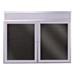 Letter Board w/ Lighted Header, Two Doors & Satin Aluminum Frame