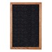 Enclosed Rubber-Tak Tackboard w/ One Door & Walnut Frame
