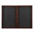 Indoor Enclosed Letter Board w/ Two Doors & Walnut Finish Frame