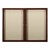 Enclosed Fabric Tack Board w/ Two Doors & Walnut Finish Frame