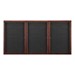 Indoor Enclosed Letter Board w/ Three Doors & Walnut Finish Frame