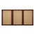 Enclosed Bulletin Board w/ Three Doors & Walnut Finish