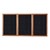 Enclosed Rubber-Tak Tackboard w/ Three Doors & Walnut Frame