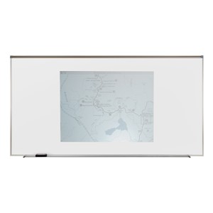 Proma Projection Magnetic Markerboard w/ Aluminum Frame - Use it as a markerboard & a projection screen.