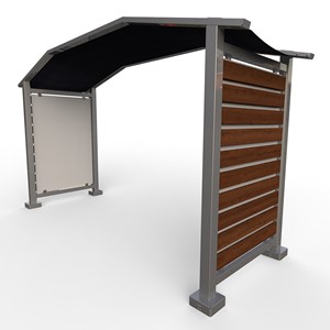 Preserve Outdoor Message Board - Canopy w/ Awning & Slats