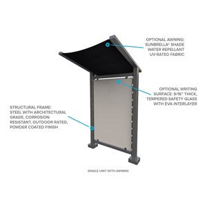 Preserve Outdoor Message Board - Canopy w/ Awning & Slats