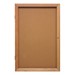 Enclosed Bulletin Board w/ One Door & Solid Oak Frame