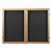 Indoor Enclosed Letter Board w/ Two Doors & Oak Finish Frame