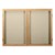 Enclosed Fabric Tack Board w/ Two Doors & Oak Finish Frame
