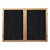 Enclosed Rubber-Tak Tackboard w/ Two Doors & Oak Frame