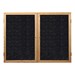 Enclosed Rubber-Tak Tackboard w/ Two Doors & Oak Frame