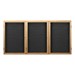 Indoor Enclosed Letter Board w/ Three Doors & Oak Finish Frame