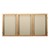 Enclosed Fabric Tack Board w/ Three Doors & Oak Finish Frame