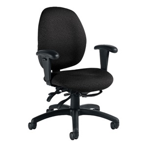 Malaga Desk Chair - Low Back - Sprinkle-Black