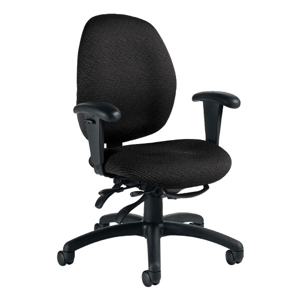Malaga Desk Chair - Low Back - Sprinkle-Black
