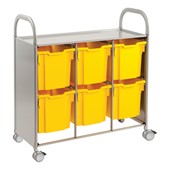 Callero Triple School Activity Cart w/ Jumbo Trays