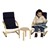Kiddie Rocker Table & Chairs Set - Blue - Book not included