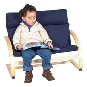 Kiddie Rocker Couch - 10" Seat Height - Blue