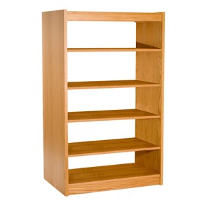 Mohawk Series Double-Sided Wooden Book Shelving - Starter Unit<br>Shown in 60" H