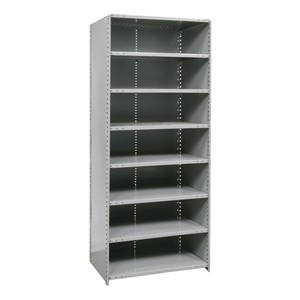 Extra Heavy-Duty Closed Shelving Starter Unit w/ 8 Shelves