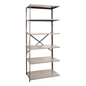 Heavy-Duty Open Shelving Adder Unit w/ 6 Shelves