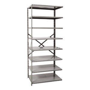 Extra Heavy-Duty Open Shelving Adder Unit w/ 8 Shelves