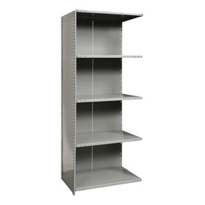 Medium-Duty Closed Shelving Adder Unit w/ 5 Shelves