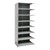 Heavy-Duty Closed Shelving Adder Unit w/ 8 Shelves