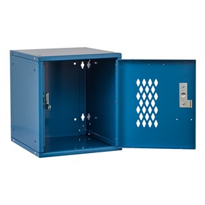 Cubix Modular Locker w/ Ventilated Door - Finger Pull Handle - shown in marine blue