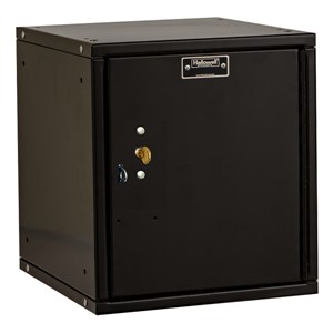Cubix Modular Locker w/ Solid Door - Built-In Key Lock - shown in black