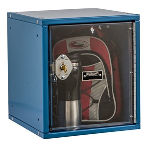 Cubix Modular Locker w/ Safety View Door - Built-In Key Lock - shown in marine blue
