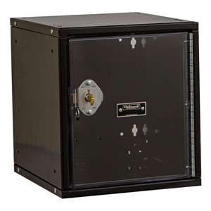 Cubix Modular Locker w/ Safety View Door - Built-In Key Lock - shown in ebony